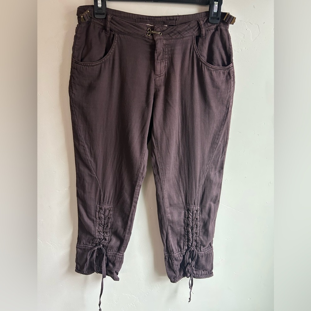 Da-Nang Surplus Vtg Cargo Pants Women’s S Purple Y2K Lace Up Leg Military EUC